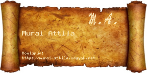 Murai Attila névjegykártya